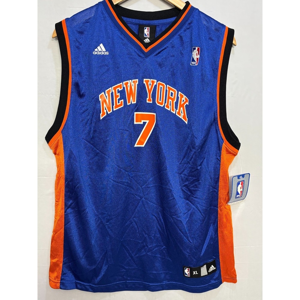 New York Knicks Adidas Basketball Jersey Boys Blue Channing Frye #7 XL NWT